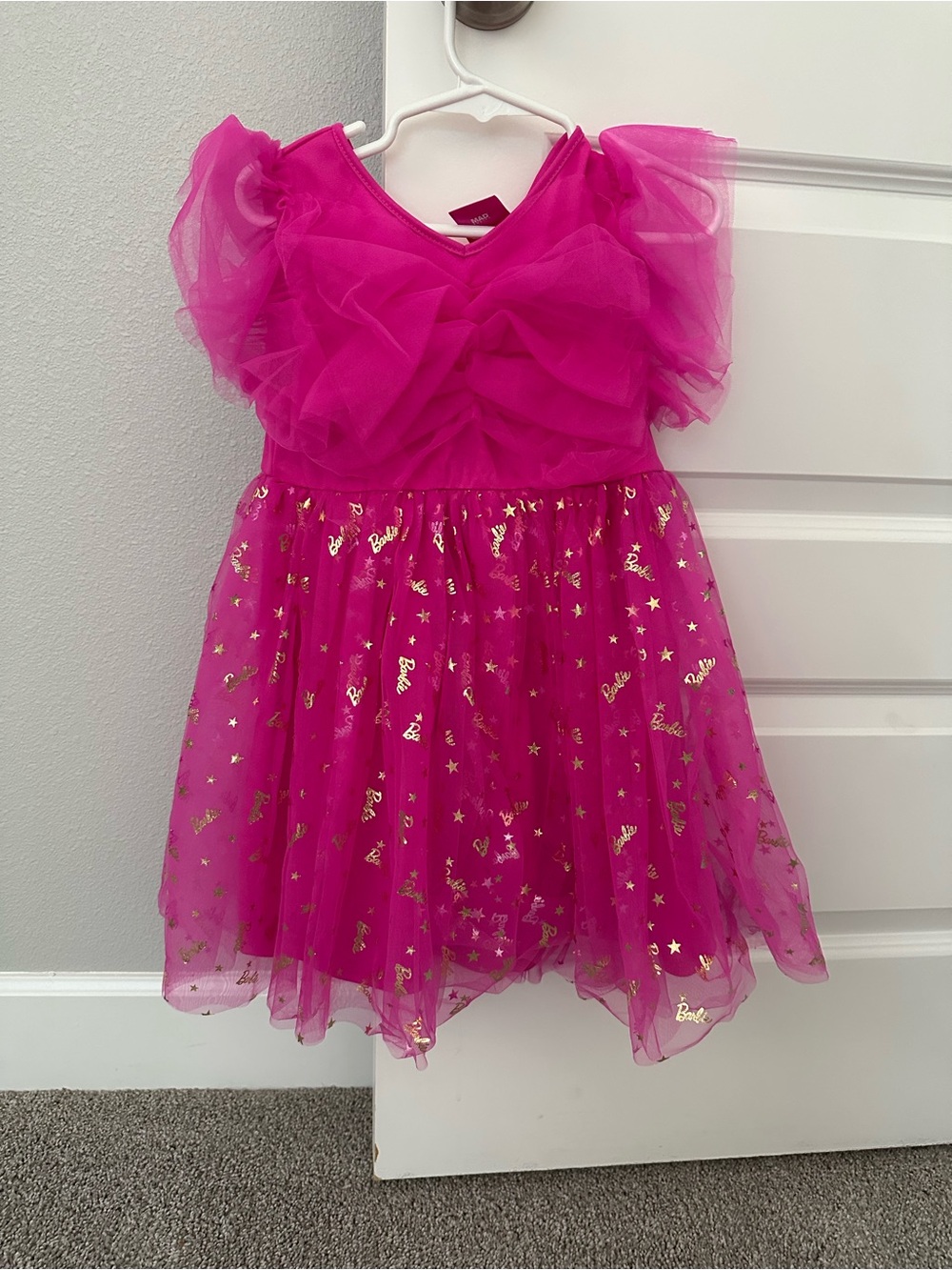 Barbie Hot Pink Tulle Dress with Gold Foil Stars